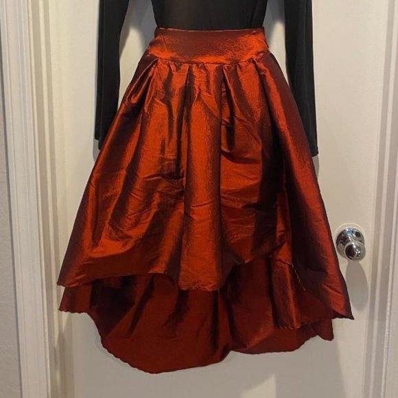 Blue S Dresses & Skirts - EUC Blue S Blood Red High Low Waist Skirt
